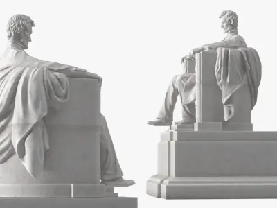  Lincoln Memorial Monument Figure with Pedestal 