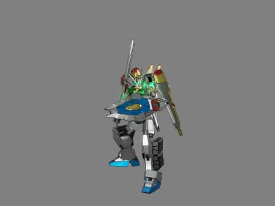 Attacker Gundam 2 3D model