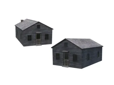 Old Abandoned House Low-poly 3D model