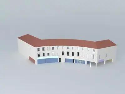 Building the door of Paris Free 3D model