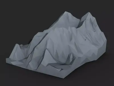 Low Poly Mountain 3D print model