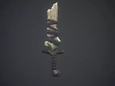 Bone Sword Low-poly 3D model buy