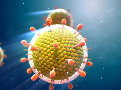 Virus mumbs parotitis 3D model