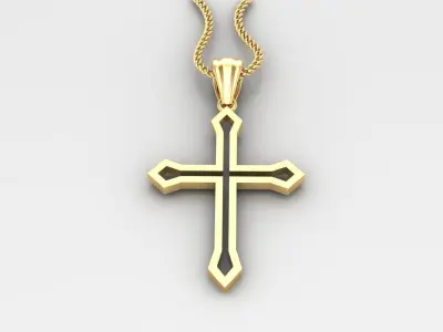 Cross Light Gold 4CP023 3DM STL 3D print model