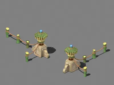 Cartoon world - ears of monkey light 3D model