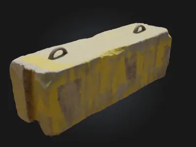 Concrete Barrier Block  Rugged Urban Protection 3D model
