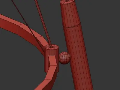 BECKY chandelier with four lights 3D model