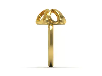 stl 3dm gold Ring A Dome of Sparkling Gold gr0147 3D print model