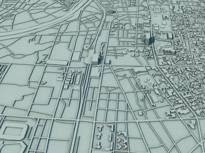Daegu City South Korea 3D print model