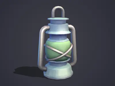 Emberlight Stylized Oil Lamp Low-poly 3D model