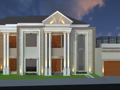 3D classic house 3D model
