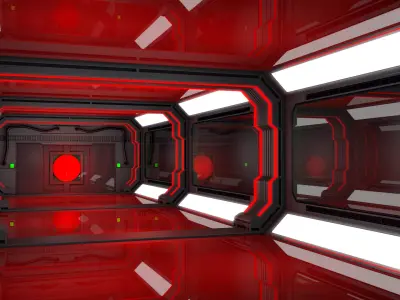 Sci fi Corridor Futuristic 3D model