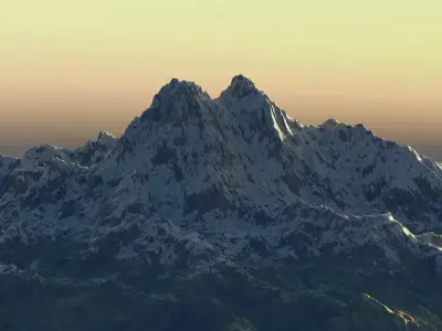 Hero mountain Low-poly 3D model