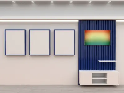 18s qmtr exhibition stand Two side open  3D model