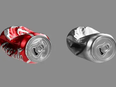Crushed Soda Can 02 3D model