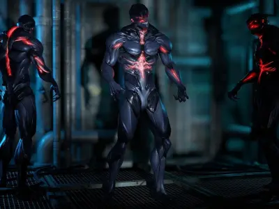 Heavy Bio Mutant Low-poly 3D model