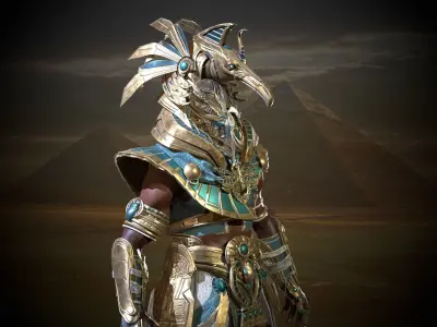 Egyptian Gods Tot Low-poly 3D model