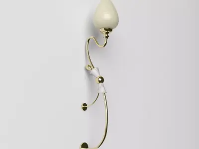 Wall  art nouveau lamp 3D model