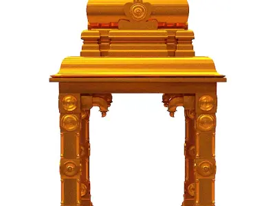Hindu temple Low-poly 3D model