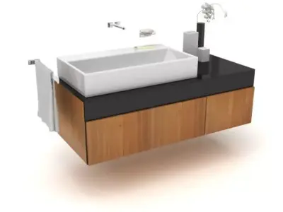 Large Basin Modern Bathroom Sink 3D model