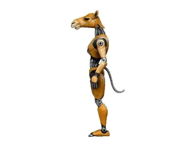 Camel Cyborg Low-poly 3D model