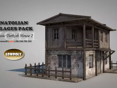 Anatolian Village House 2 Low-poly 3D model