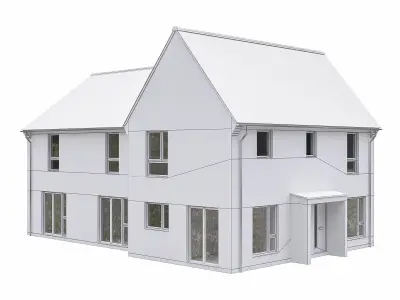 Neighborhood Houses P22 Low-poly 3D model