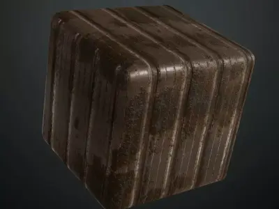 Rusted Metal Corrugated PBR Seamless Texture