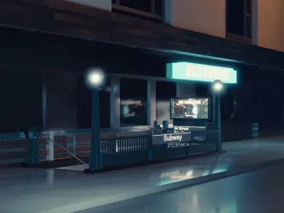 New York City Subway - Penn Station Metro 3D model