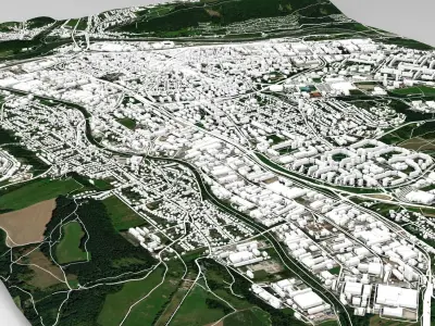 Cityscape Zilina Slovakia 3D model