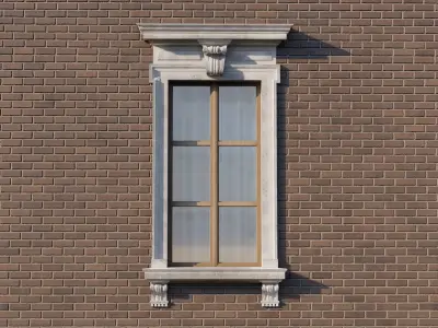 Classic window frame  3D model