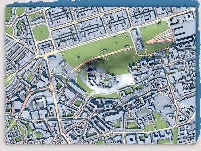 Edinburgh Castle Scotland 3D Model Landmark 3D model