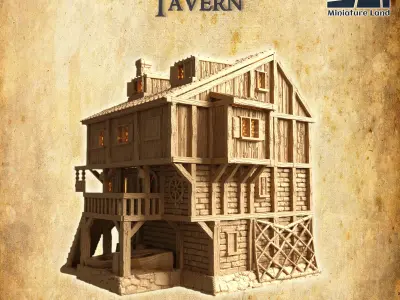 Port Tavern Tabletop Terrain 28 MM 3D print model