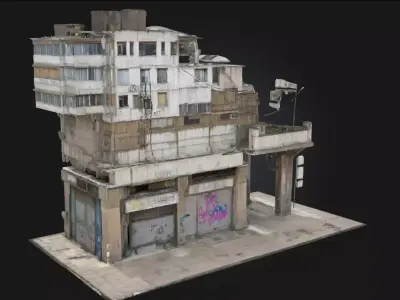 Urban Monolith  A Towering Symbol of Modern Minimalism 3D model