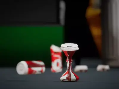 Crushed Soda Can - Urban Litter Prop - Unity Prefabs Included Low-poly 3D model