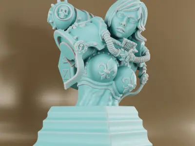 Wargaming bust of the honey  sister 3D print model