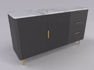 Buffet 3 drawers and 2 doors 3D model