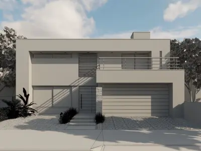 Modern House I Daytime 3D Scene 3D model