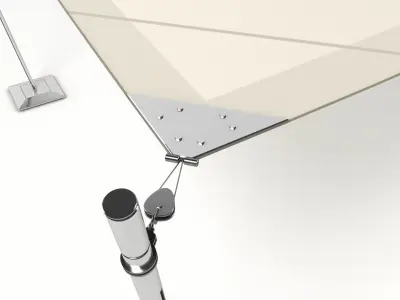 Freestanding Sun Shade Sail 3D model