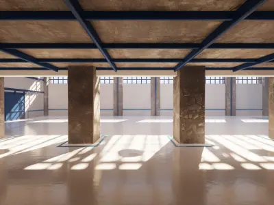 SHC Renovated Factory hall Low-poly 3D model