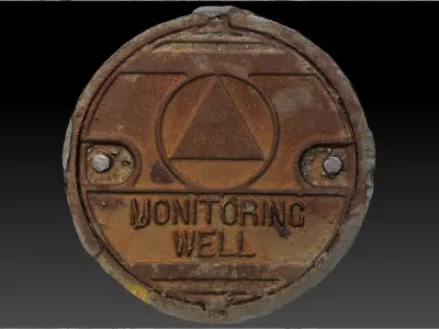 Monitoring Well Utility Cover 3D model
