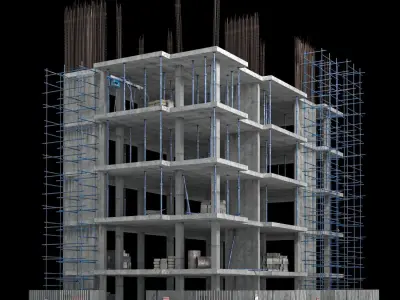 Modular Building  Vol 08 Low-poly 3D model