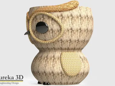 Owl flowerpot 3D print model
