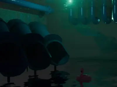 PoolRooms 3d Model No Material Free 3D model