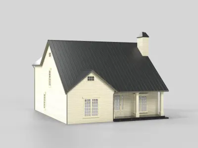 Cottage House Design 04T5 Low-poly 3D model