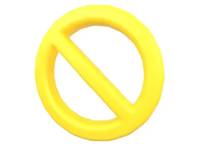 Prohibited Symbol V2 002 Low-poly 3D model
