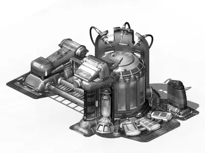Spacecraft - power collector 3D model