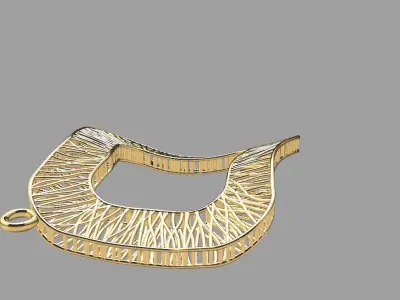 The Golden Weave pendant 3D print model