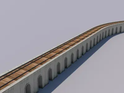 Train Bridge 3D model
