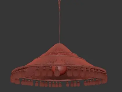 African Pedant Interior Exterior Lamp 3D model